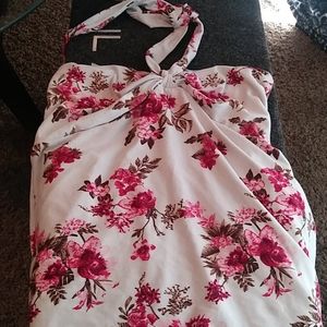 Floral halter top
